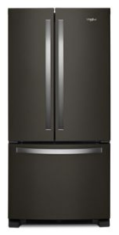 Whirlpool 33-inch Wide French Door Refrigerator - 22 cu. ft. Black Stainless WRF532SMHV Picture 1