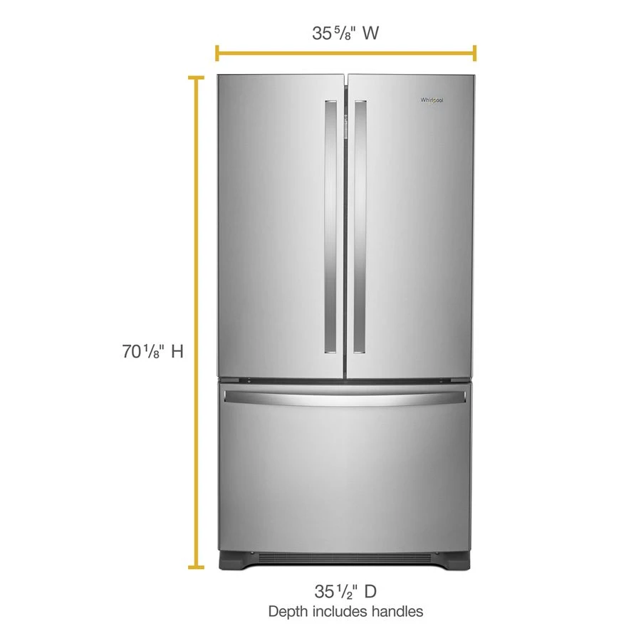 36-inch Wide French Door Refrigerator with Crisper Drawer - 25 cu. ft. WRF535SMHZ