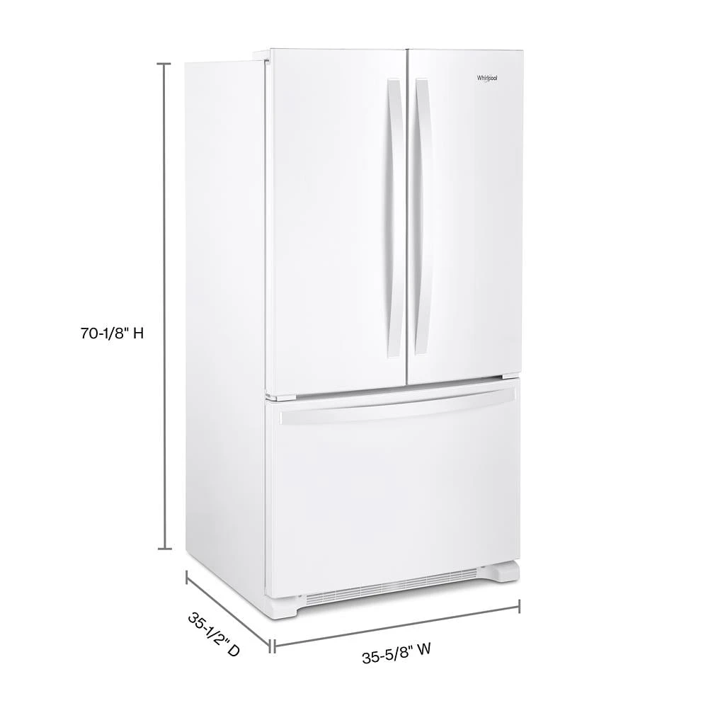 36-inch Wide French Door Refrigerator with Water Dispenser - 25 cu. ft. WRF535SWHW, product image 2 of 21