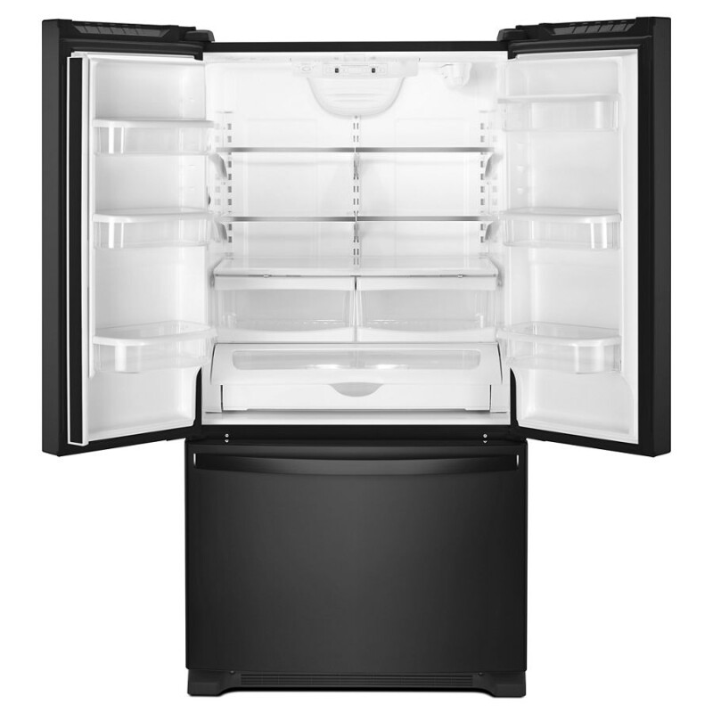 Whirlpool 36-inch Wide Counter Depth French Door Refrigerator - 20 cu. ft. Black WRF540CWHB Picture 1