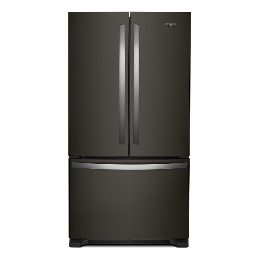 Whirlpool 36-inch Wide Counter Depth French Door Refrigerator - 20 cu. ft. Fingerprint Resistant Black Stainless WRF540CWHV Picture 1
