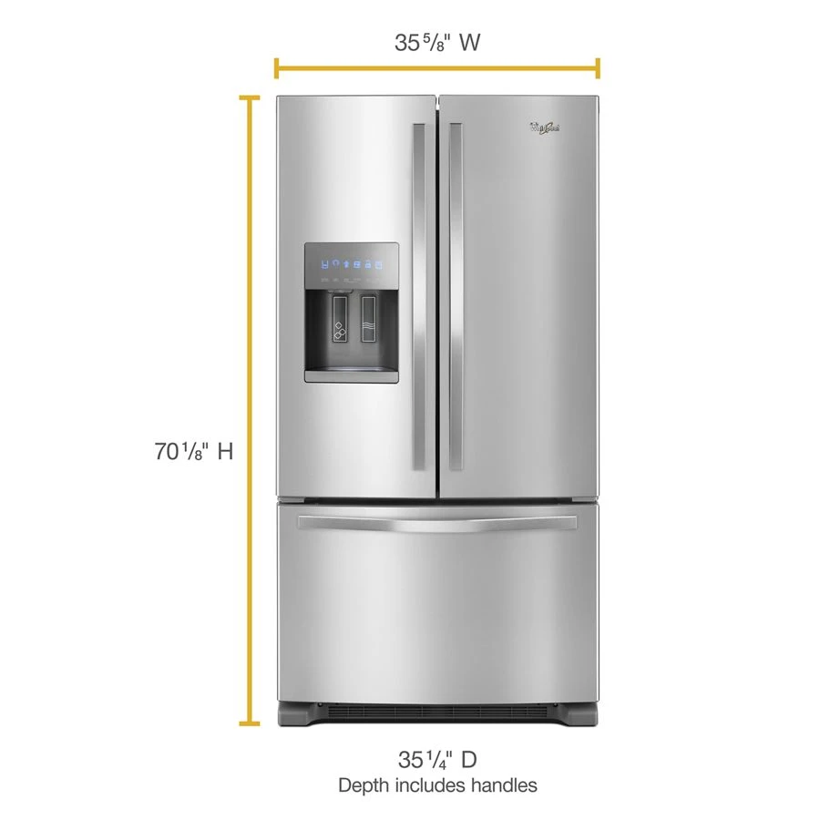 36-inch Wide French Door Refrigerator - 25 cu. ft. WRF555SDFZ, product image 7 of 7
