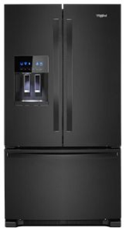 Whirlpool 36-inch Wide French Door Refrigerator - 25 cu. ft. Black WRF555SDHB Picture 1