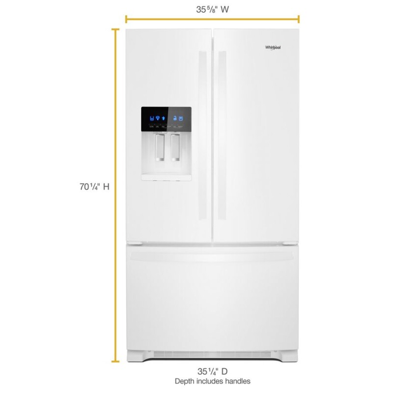 36-inch Wide French Door Refrigerator - 25 cu. ft. WRF555SDHW