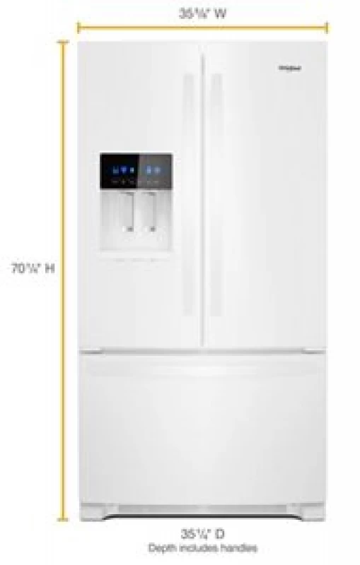 36-inch Wide French Door Refrigerator - 25 cu. ft. WRF555SDHW