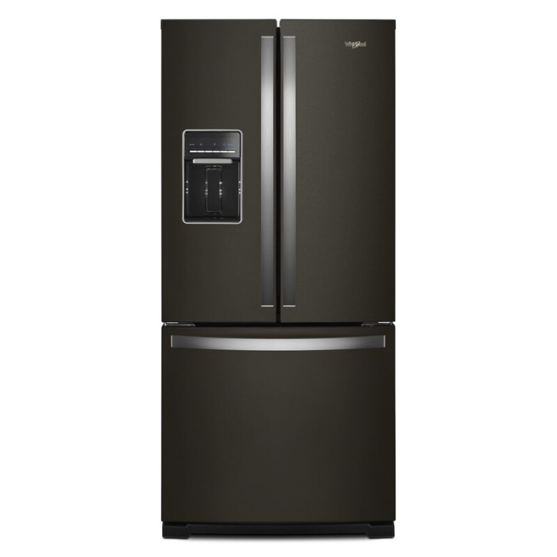 Whirlpool 30-inch Wide French Door Refrigerator - 20 cu. ft. Black Stainless WRF560SEHV Picture 1
