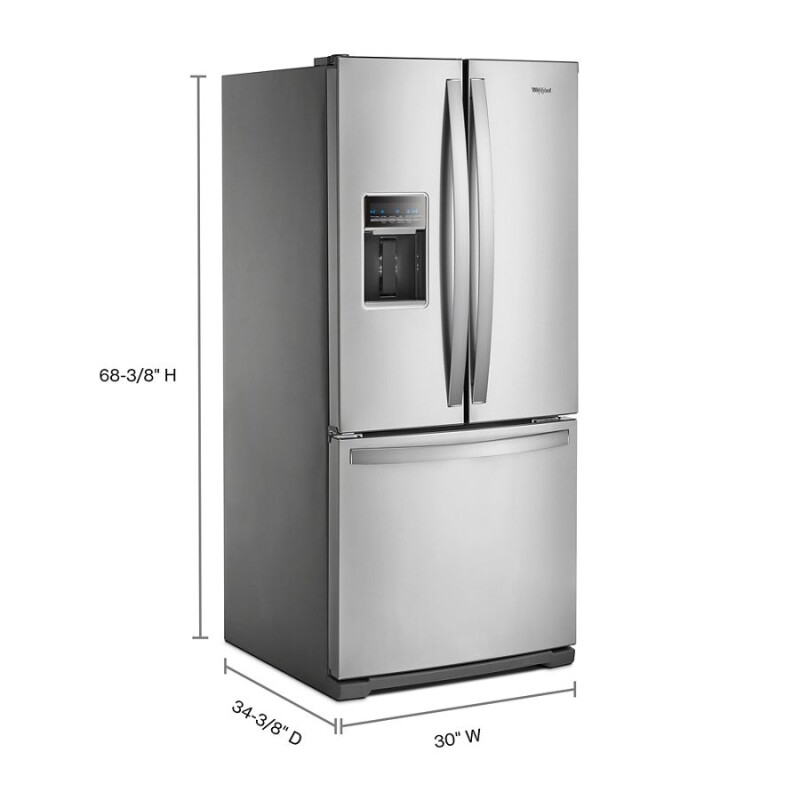 Whirlpool 30-inch Wide French Door Refrigerator - 20 cu. ft. Fingerprint Resistant Stainless Steel WRF560SEHZ Picture 1