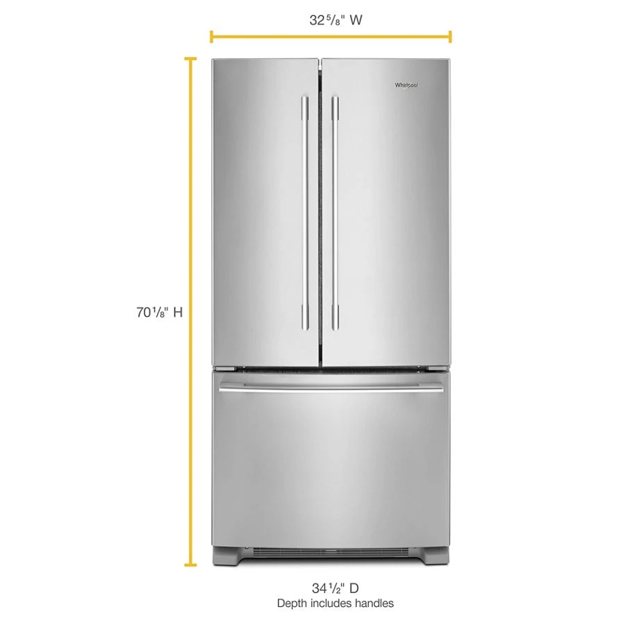 33-inch Wide French Door Refrigerator - 22 cu. ft. WRFA32SMHZ, product image 7 of 7