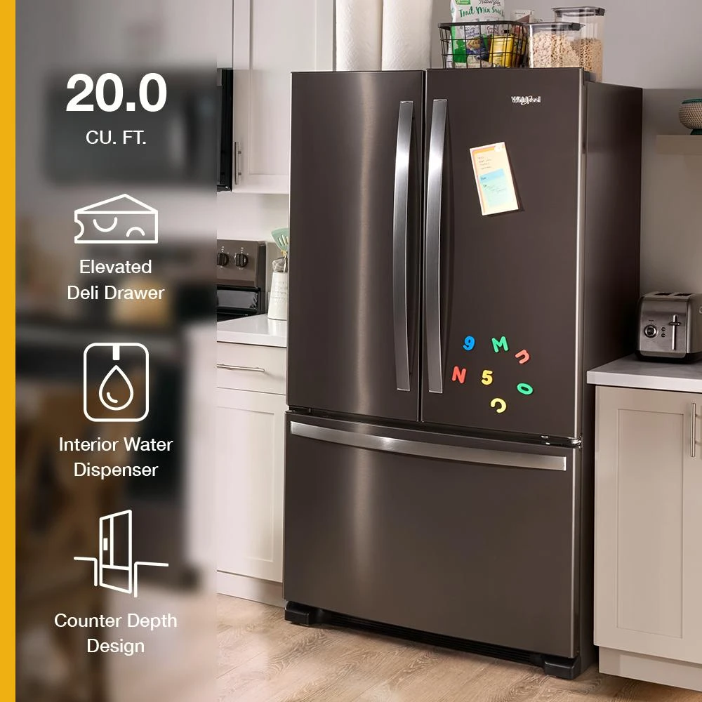 36-Inch Wide Counter-Depth French Door Bottom Mount Refrigerator - 20 cu. ft. view 8