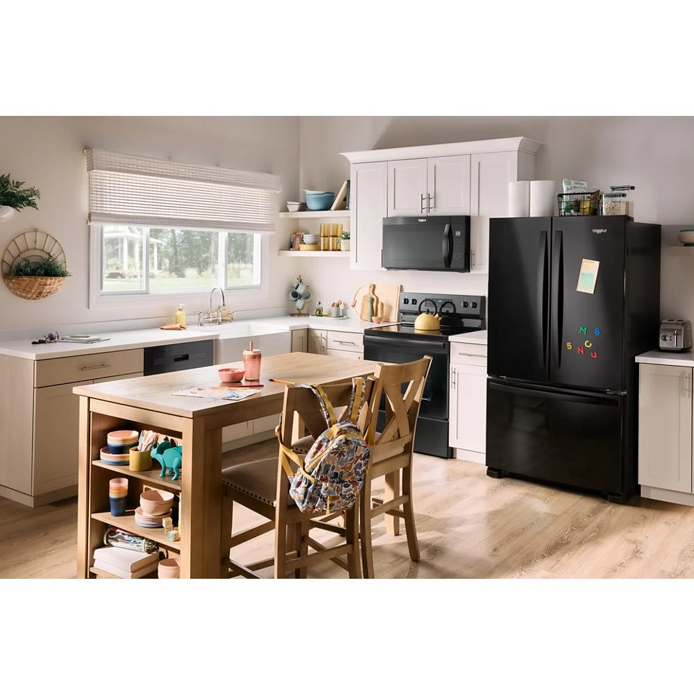 36-Inch Wide Full-Depth French Door Bottom Mount Refrigerator - 25 cu. ft. WRFF3036RB