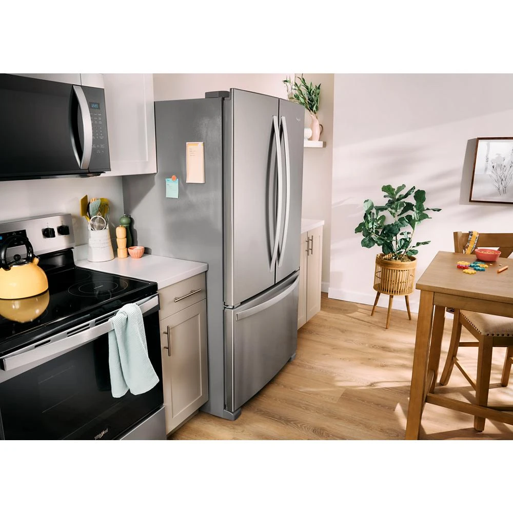 36-Inch Wide Full-Depth French Door Bottom Mount Refrigerator - 25 cu. ft. WRFF3236RB