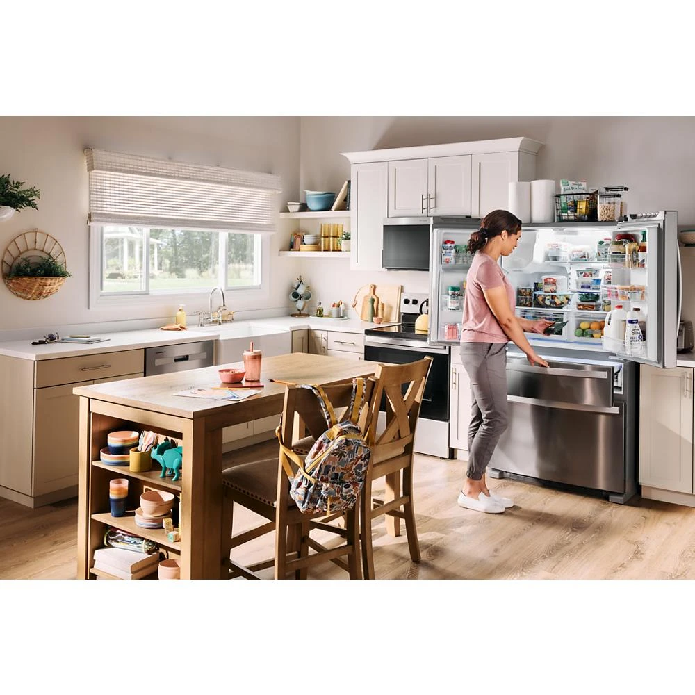 36-Inch Wide French Door Bottom Mount Refrigerator - 25 cu. ft. view 9