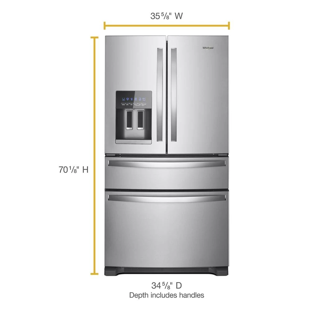 36-Inch Wide French Door Bottom Mount Refrigerator - 25 cu. ft. view 3