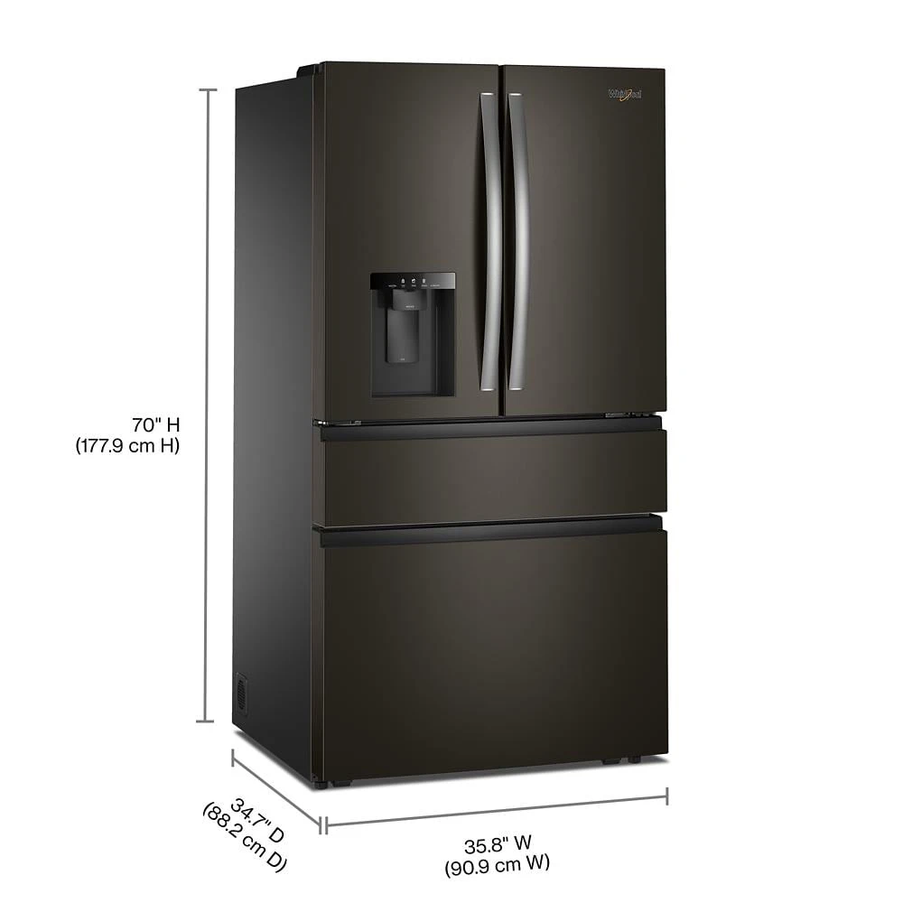 Whirlpool® 29 Cu. Ft. Family-Sized Capacity French Door Refrigerator with Flexible Temperature Drawer WRMF3636SV