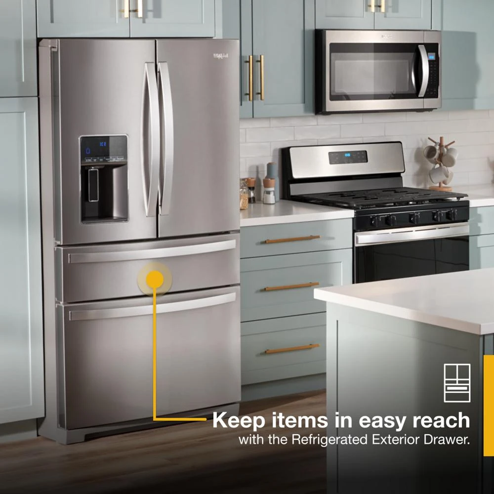 36-inch Wide 4 Door Refrigerator with Prep and Store Bins - 26 Cu. Ft. view 20