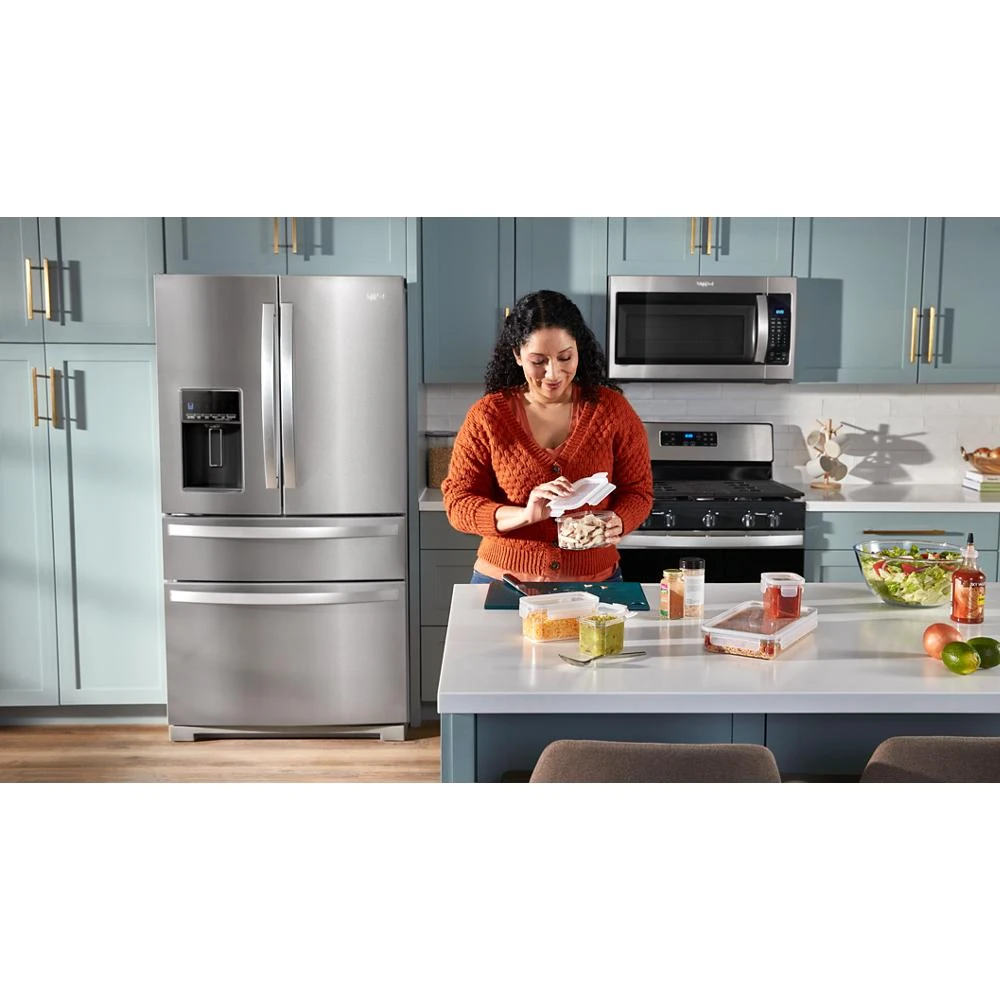 36-inch Wide 4 Door Refrigerator with Prep and Store Bins - 26 Cu. Ft. view 3