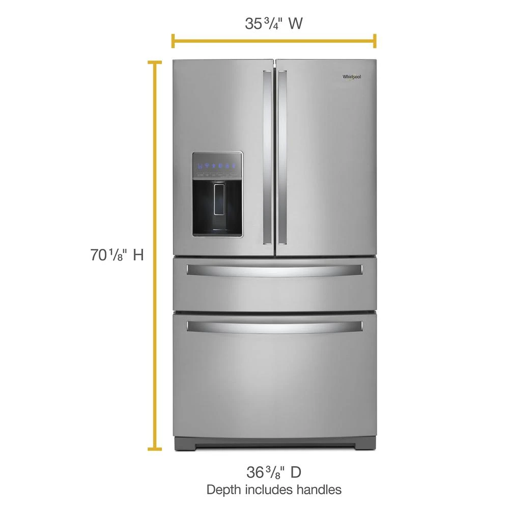 36-inch Wide 4 Door Refrigerator with Prep and Store Bins - 26 Cu. Ft. view 4