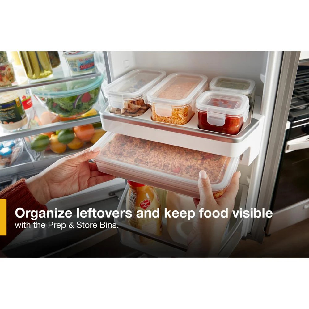 36-inch Wide 4 Door Refrigerator with Prep and Store Bins - 26 Cu. Ft. view 9