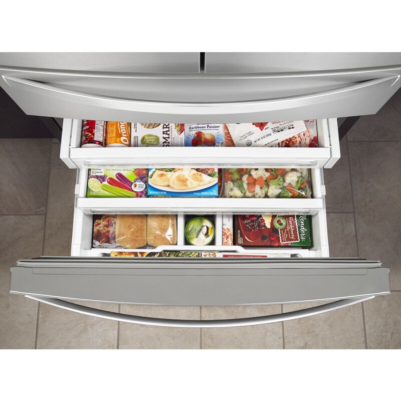 36-inch Wide 4 Door Refrigerator with Prep and Store Bins - 26 Cu. Ft. WRMF7736PZ