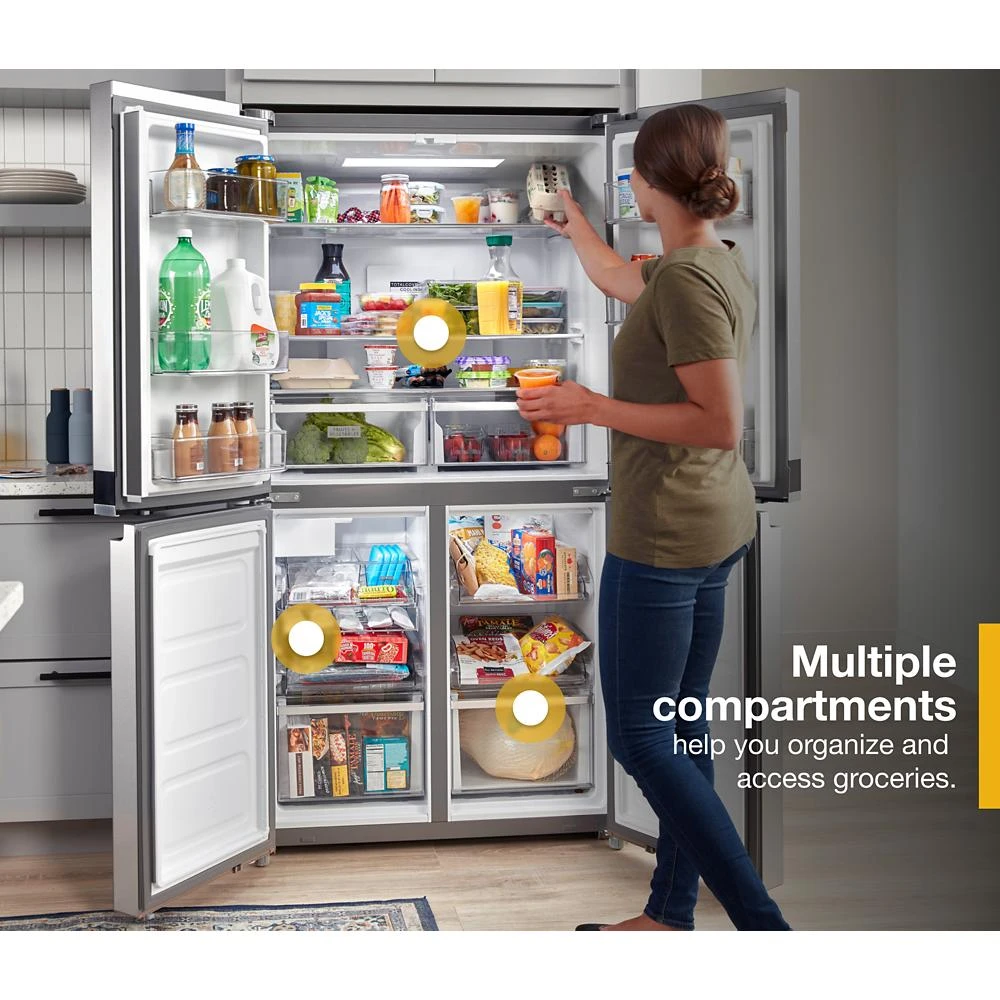 36-inch Wide Counter Depth 4 Door Refrigerator - 19.4 cu. ft. view 5