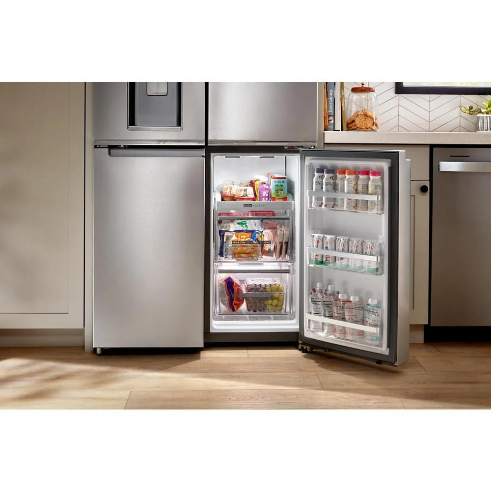 36-Inch Counter Depth 4 Door Refrigerator with Ice Maker in Door view 3