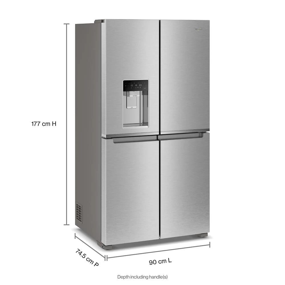 36-Inch Counter Depth 4 Door Refrigerator with Ice Maker in Door view 4