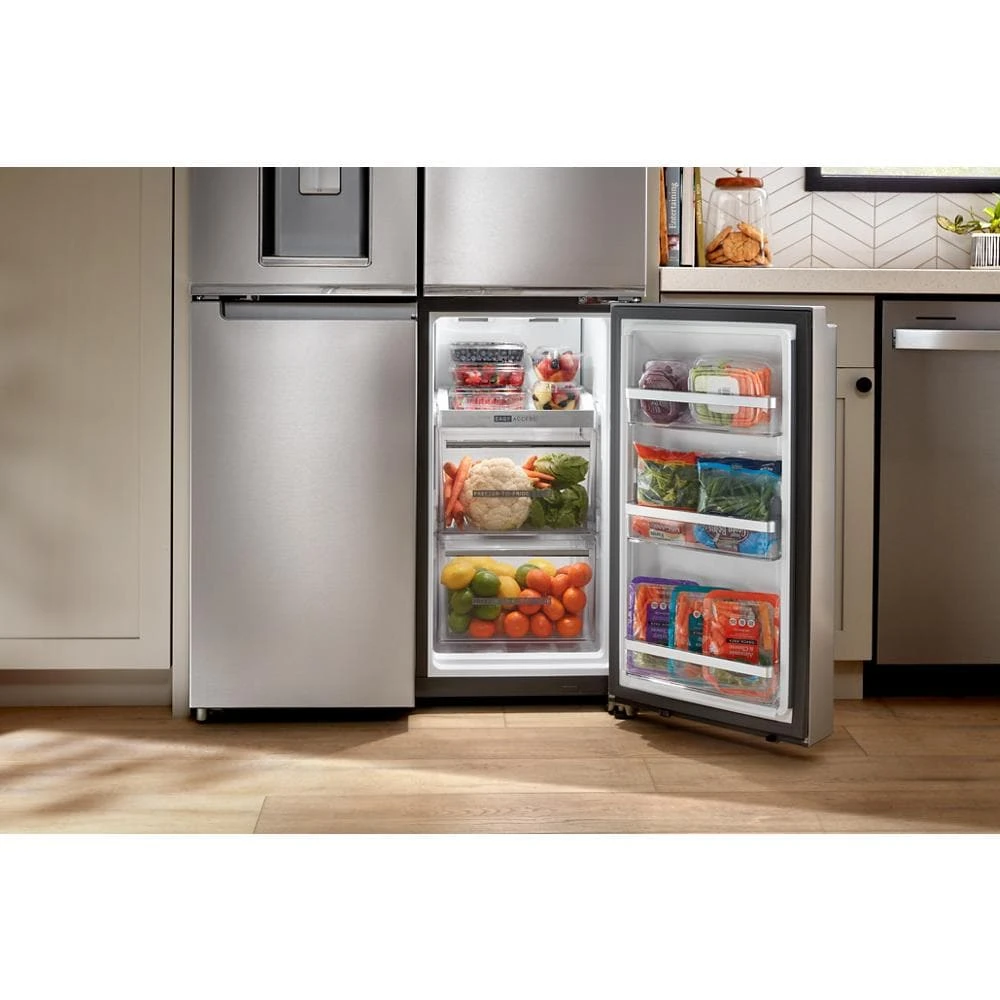 36-Inch Counter Depth 4 Door Refrigerator with Ice Maker in Door view 18