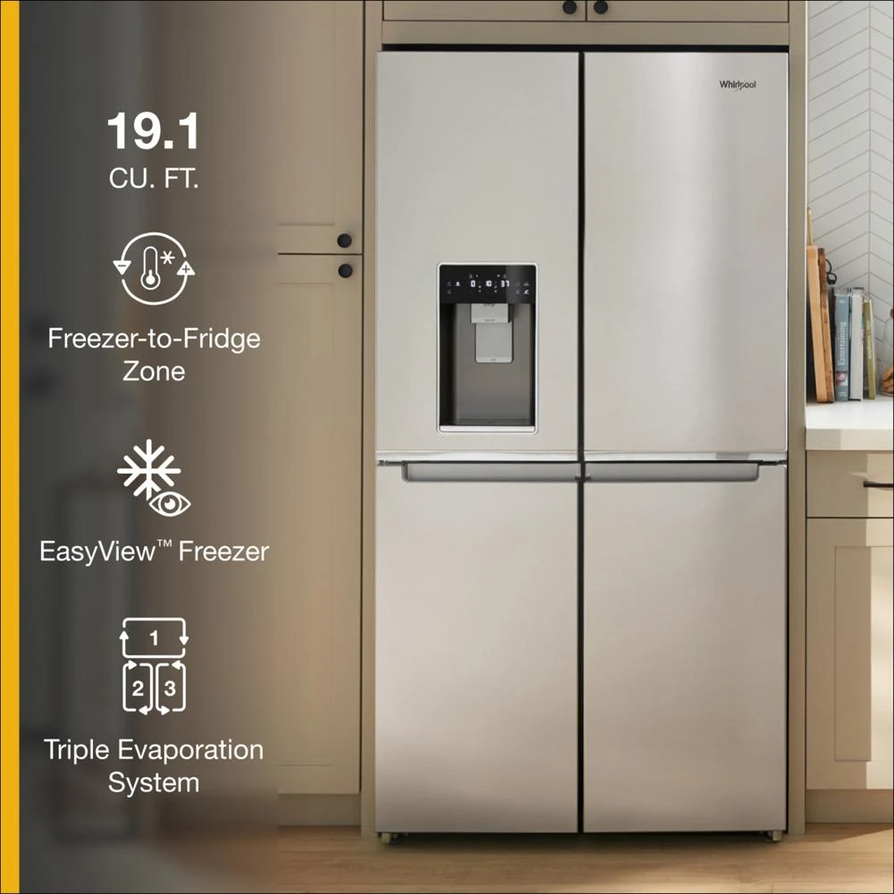36-Inch Counter Depth 4 Door Refrigerator with Ice Maker in Door view 23