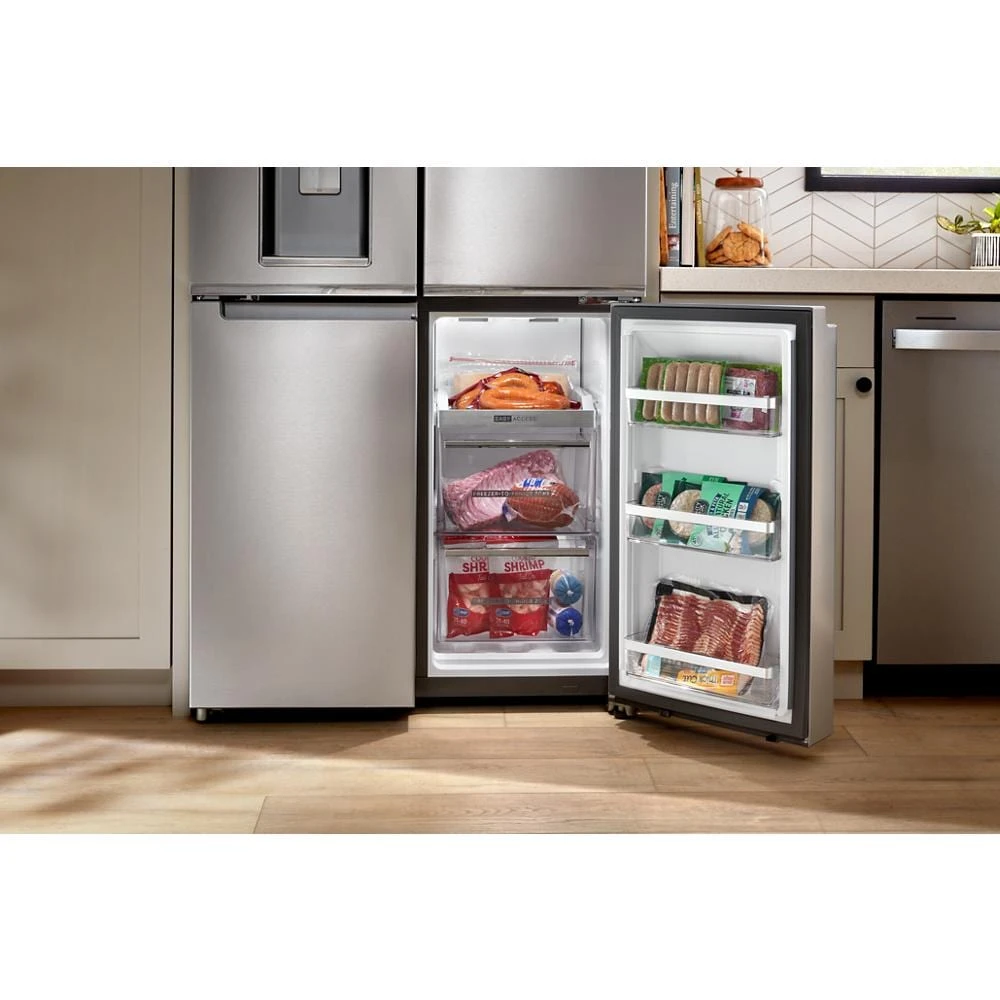 36-Inch Counter Depth 4 Door Refrigerator with Ice Maker in Door view 38