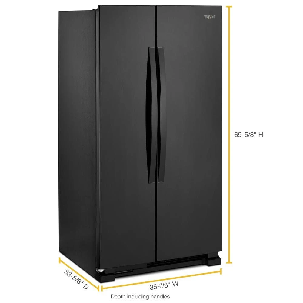 36-inch Wide Side-by-Side Refrigerator - 25 cu. ft. view 4