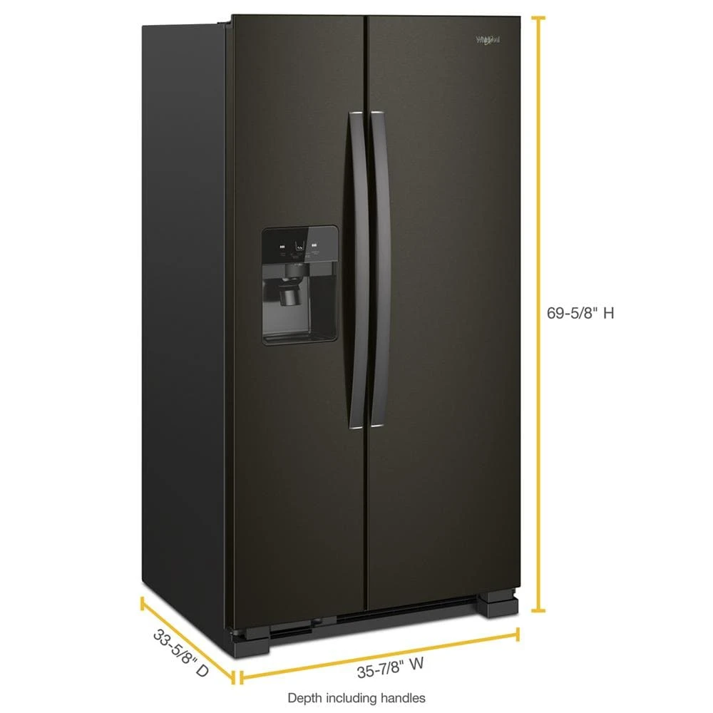 36-inch Wide Side-by-Side Refrigerator - 25 cu. ft. view 9