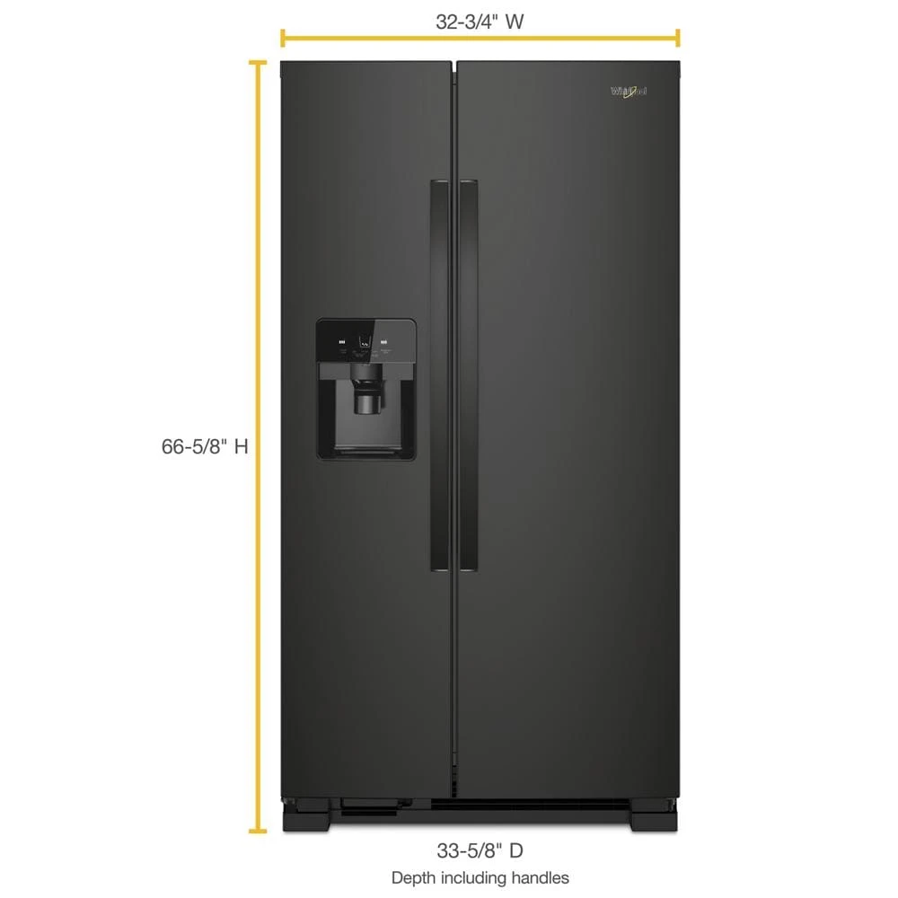 33-inch Wide Side-by-Side Refrigerator - 21 cu. ft. view 3