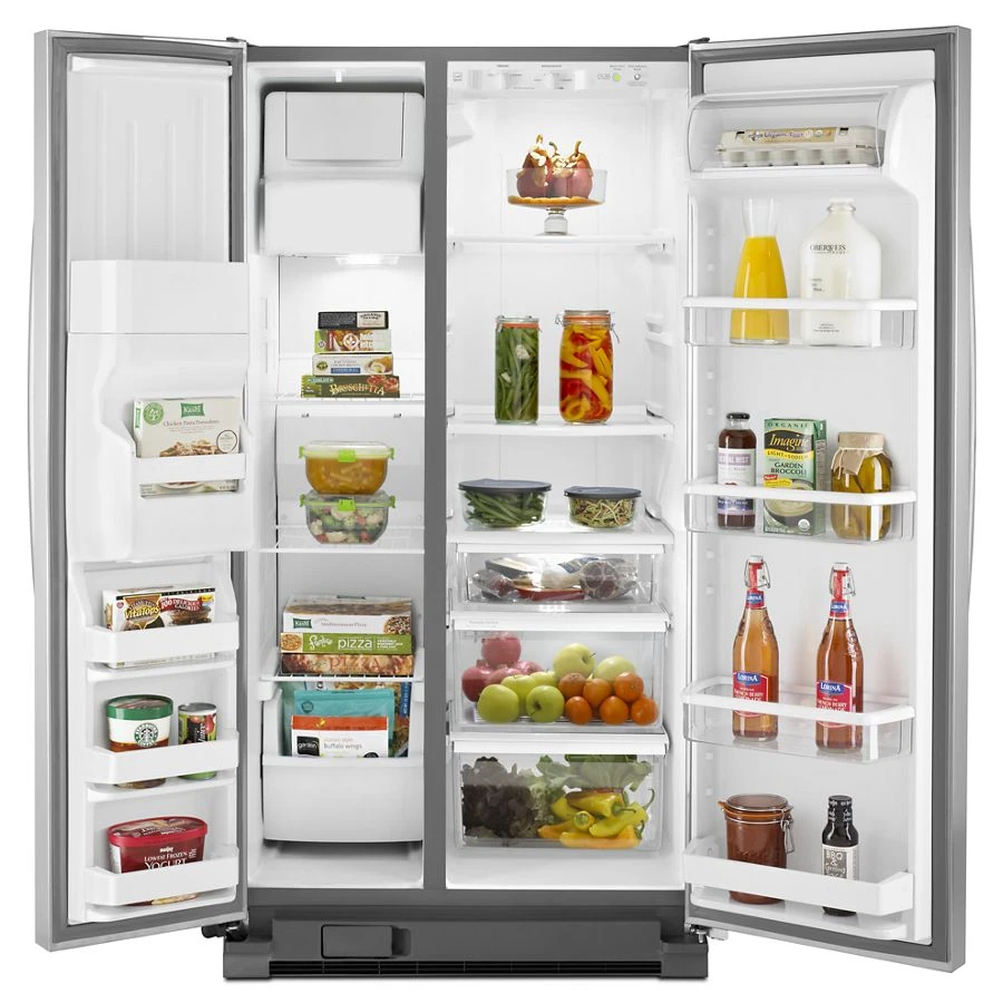 36-inch Wide Side-by-Side Refrigerator with Water Dispenser - 25 cu. ft. WRS335FDDM, product image 2 of 3