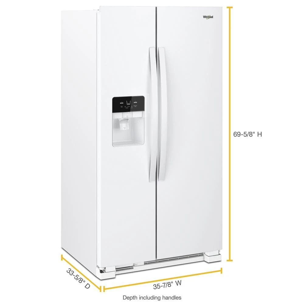 36-inch Wide Side-by-Side Refrigerator - 25 cu. ft. WRS555SIHW