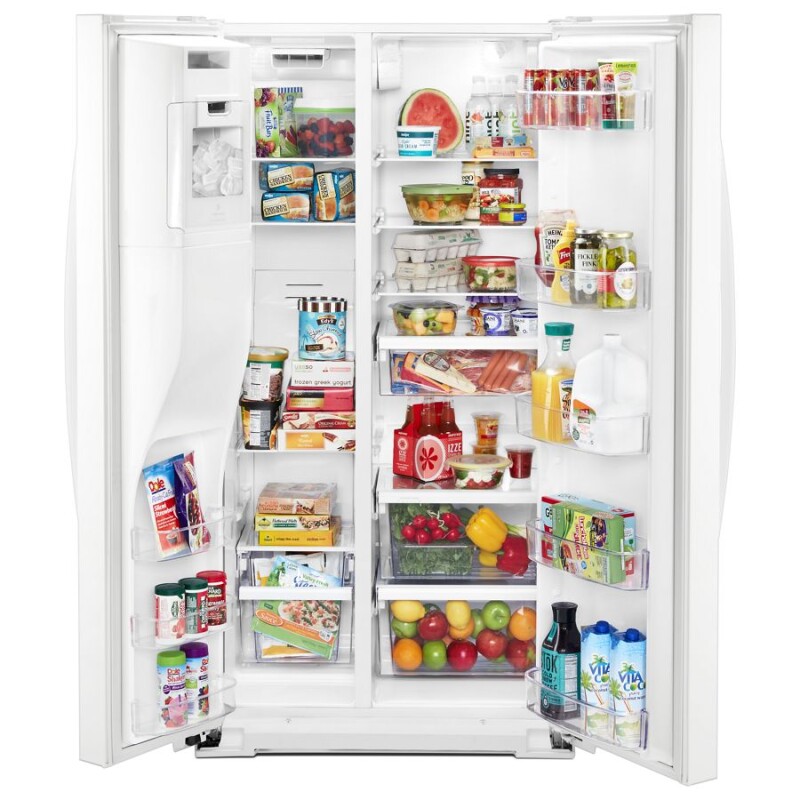 Whirlpool 36-inch Wide Counter Depth Side-by-Side Refrigerator - 21 cu. ft. White WRS571CIHW Picture 1