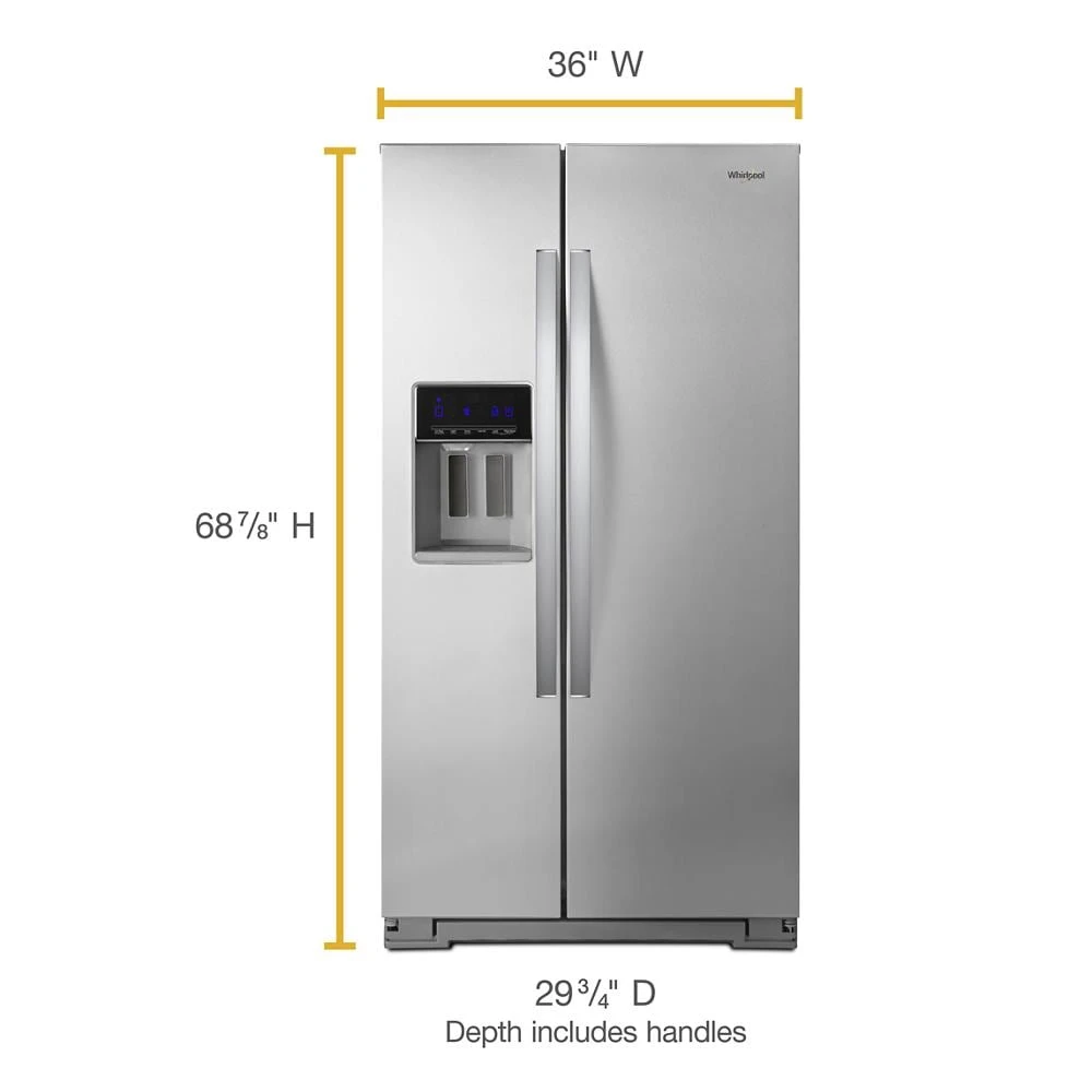 36-inch Wide Counter Depth Side-by-Side Refrigerator - 21 cu. ft. WRS571CIHZ