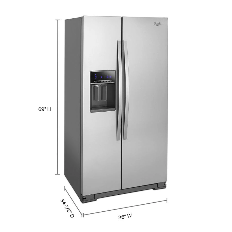36-inch Wide Side-by-Side Refrigerator with Temperature Control - 26 cu. ft. WRS586FIEM