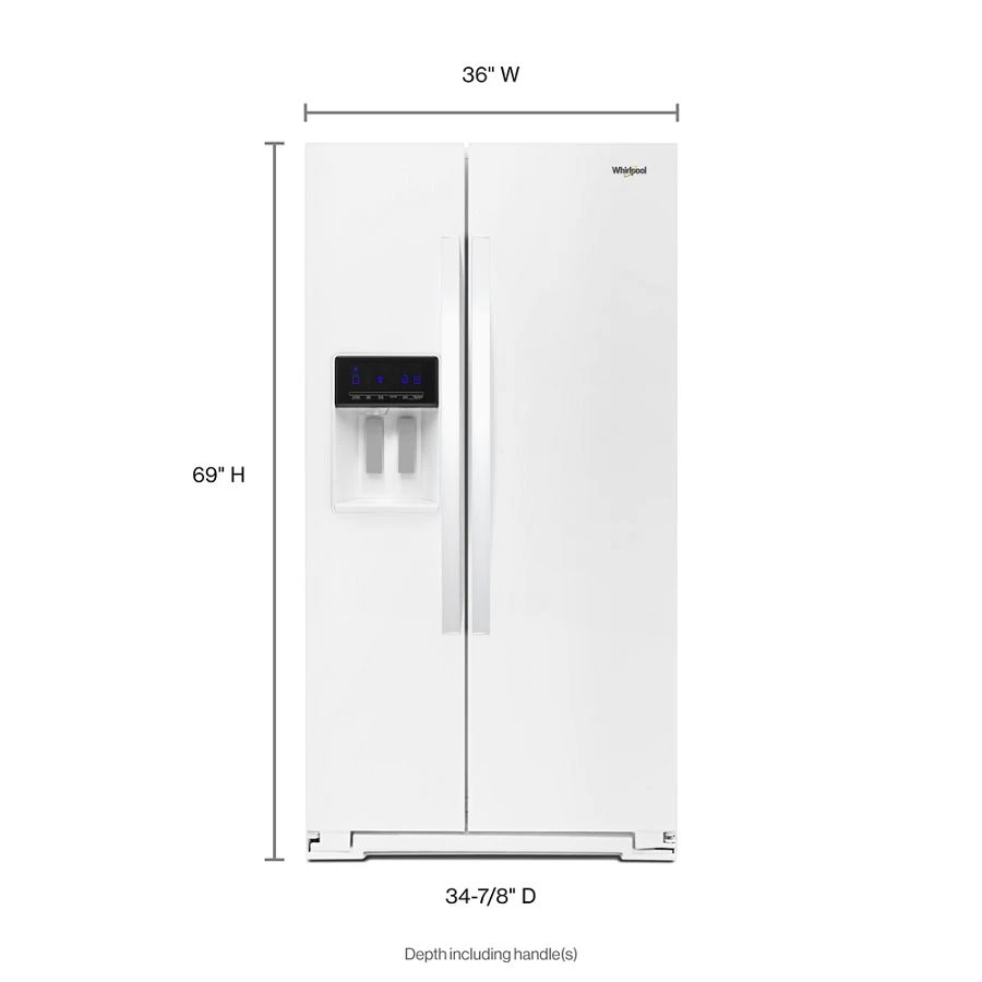 36-inch Wide Side-by-Side Refrigerator - 28 cu. ft. WRS588FIHW