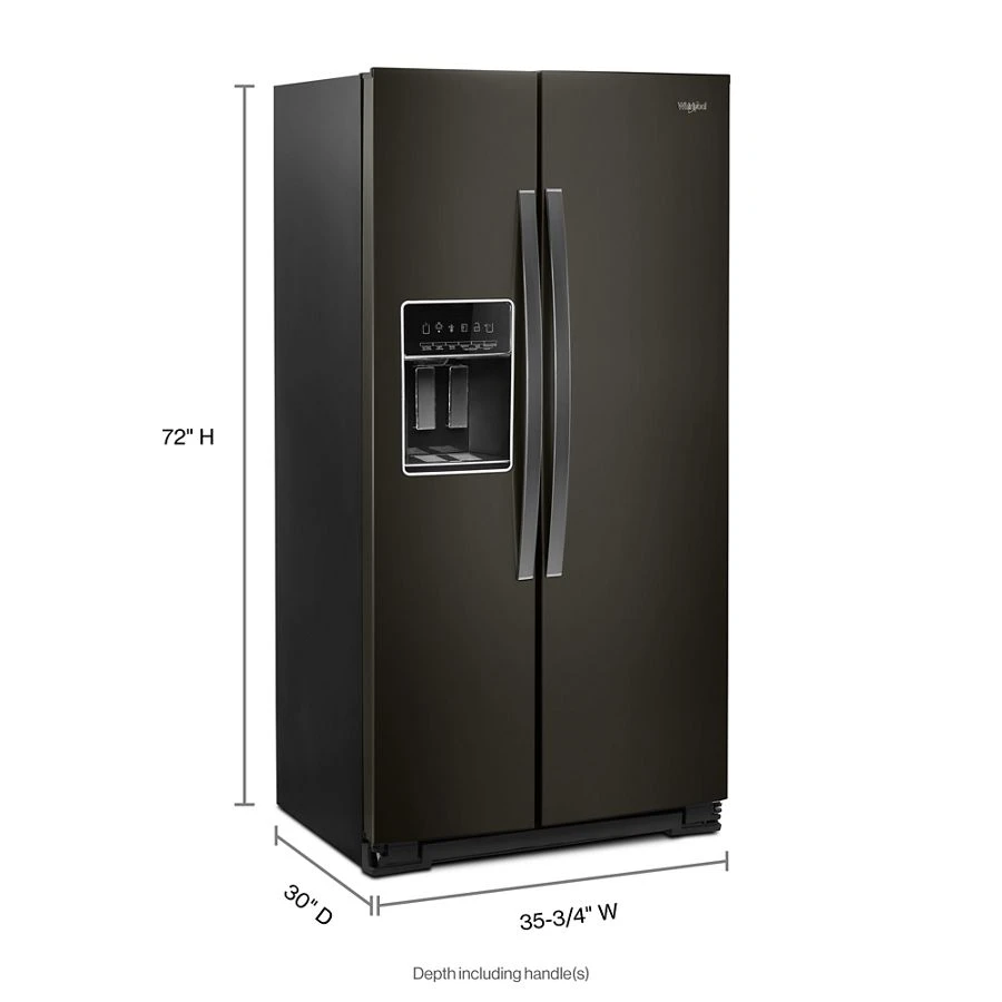 36-inch Wide Side-by-Side Counter Depth Refrigerator - 23 cu. ft. WRS973CIHV