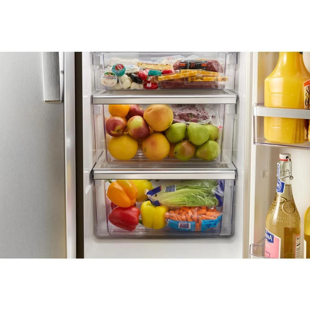 36-inch Counter Depth Side-by-Side Refrigerator with Prep & Store Bins WRSC6536RZ