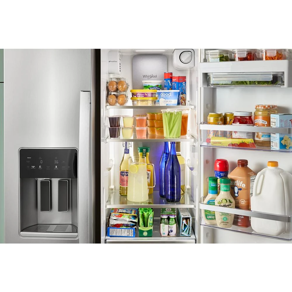 36-inch Counter Depth Side-by-Side Refrigerator with Prep & Store Bins WRSC6536RZ