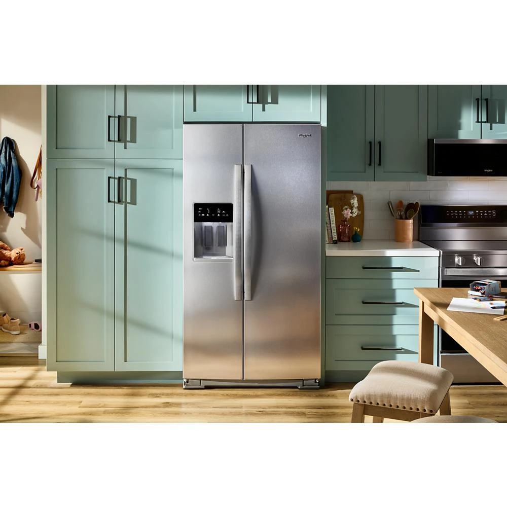 36-inch Counter Depth Side-by-Side Refrigerator with Prep & Store Bins WRSC6536RZ