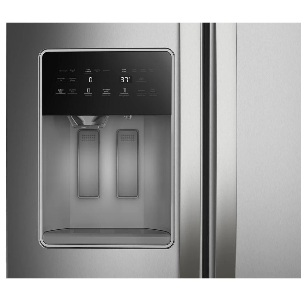 36-inch Counter Depth Side-by-Side Refrigerator with Prep & Store Bins WRSC6536RZ