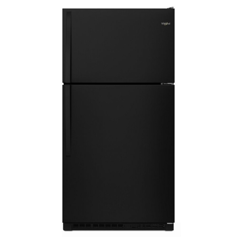 Whirlpool 33-inch Wide Top Freezer Refrigerator - 20 cu. ft. Black WRT311FZDB Picture 1