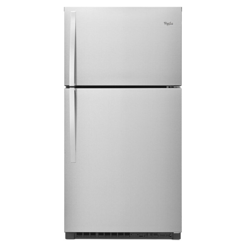 Whirlpool 33-inch Wide Top Freezer Refrigerator - 21 cu. ft. Monochromatic Stainless Steel WRT541SZDM Picture 1