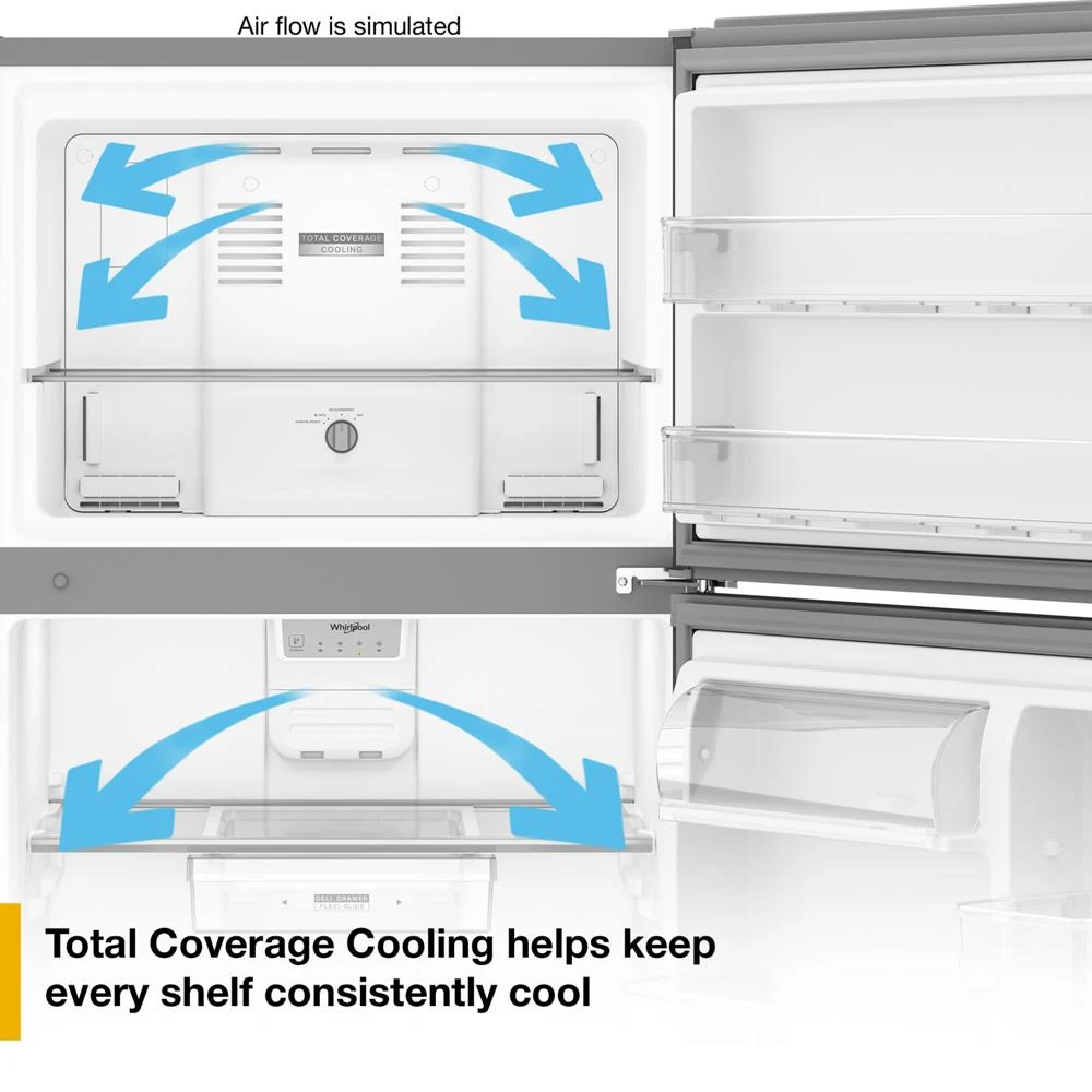 29.5-inch Wide Top Freezer Refrigerator with Total Coverage Cooling- 19.3 Cu. Ft. view 7