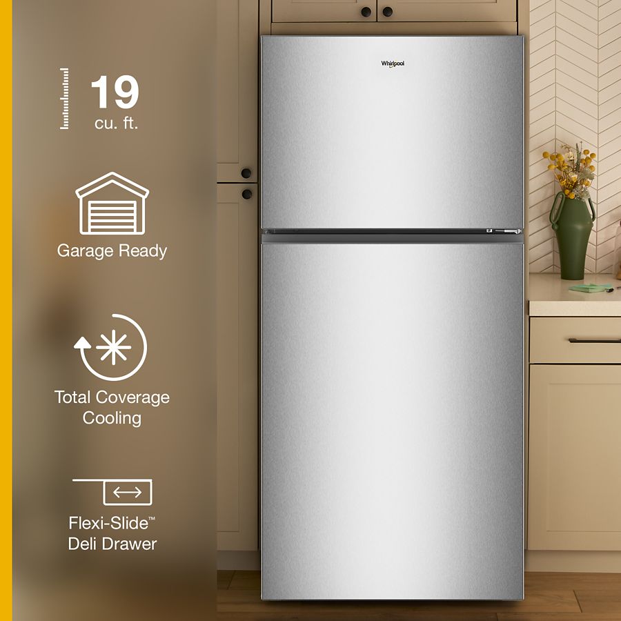 30-inch Wide Top Freezer Refrigerator with Ice Maker - 19 cu. ft. WRTX5419SZ