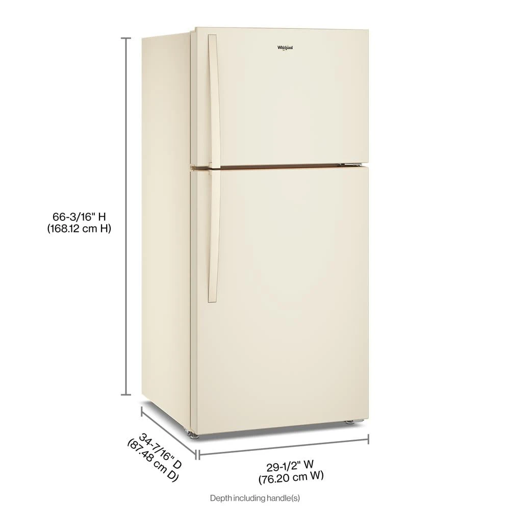 30-inch Wide Top Freezer Refrigerator with Total Coverage Cooling- 19 Cu. Ft. WRTX7419ST