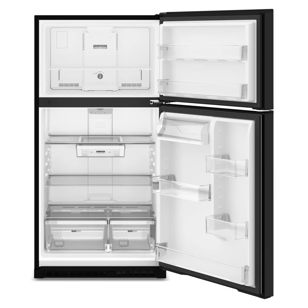 Whirlpool® 32.8-inch Wide Top Freezer Refrigerator with Total Coverage Cooling- 21.3 Cu. Ft. WRTX7421TB