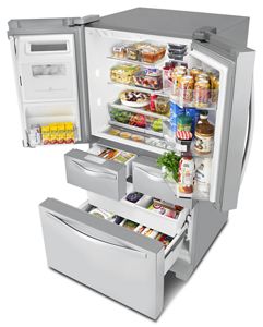 26 cu. ft. Double Drawer Refrigerator with Dual Icemakers WRV986FDEM